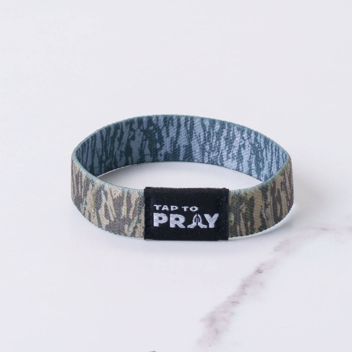 Tap To Pray™ Wristbands - Tree Bark Camo Brown & Grey-Versible-The Twisted Chandelier