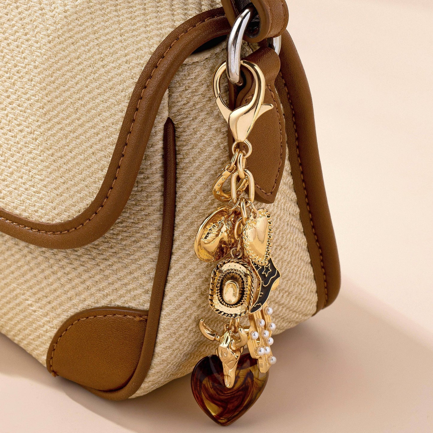 Western Heart Cross Hat Boot Heart Bag Charm-JOSSLYN by wall to wall-80K096-The Twisted Chandelier