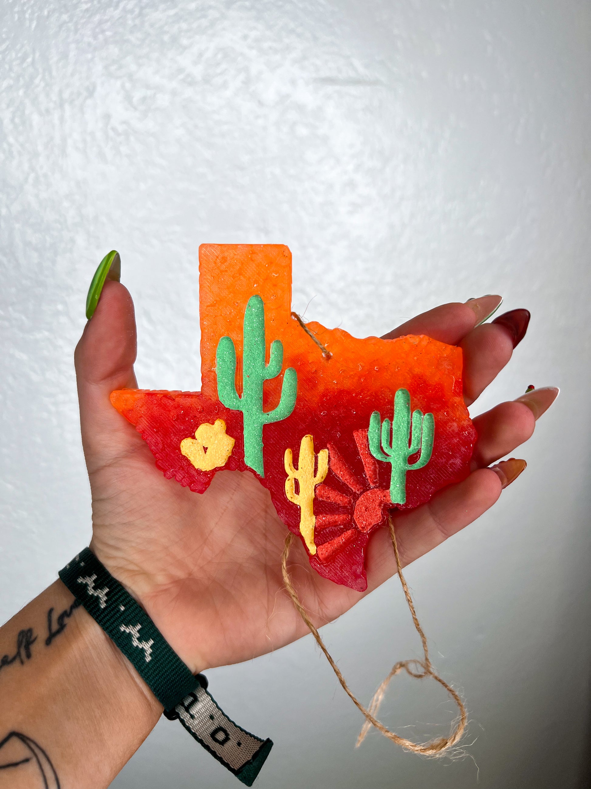 Sunset Texas Car Freshie-Southern Creek Wholesale-Volcano-Green-The Twisted Chandelier