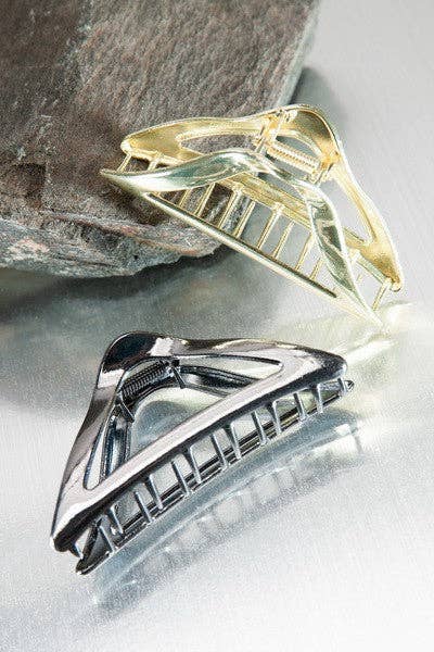 Metallic Casting Curved Triangle Hair Claw Clips-JOSSLYN by wall to wall-40H552-The Twisted Chandelier