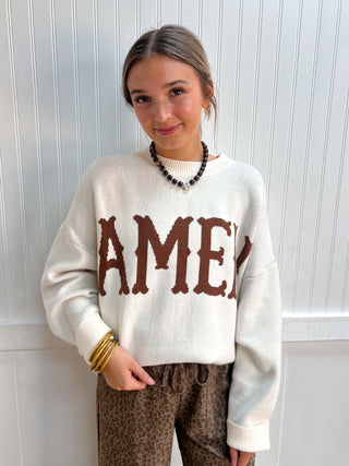 Amen Graphic Oversized Sweater