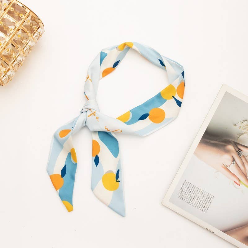 Soft Silky Skinny Twilly Scarf Necklace Wrap-JOSSLYN by wall to wall-The Twisted Chandelier