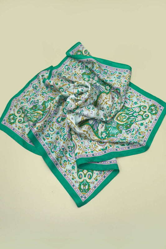 Vintage Paisley Print Bandana Scarf-JOSSLYN by wall to wall-The Twisted Chandelier