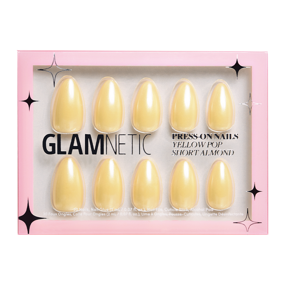 Yellow Pop Press-On Nails| Solid Pastel Yellow| Glaze finish-Glamnetic-The Twisted Chandelier