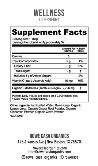 Rowe Casa Elderberry Immune Support | 16 oz-Rowe Casa Organics-The Twisted Chandelier