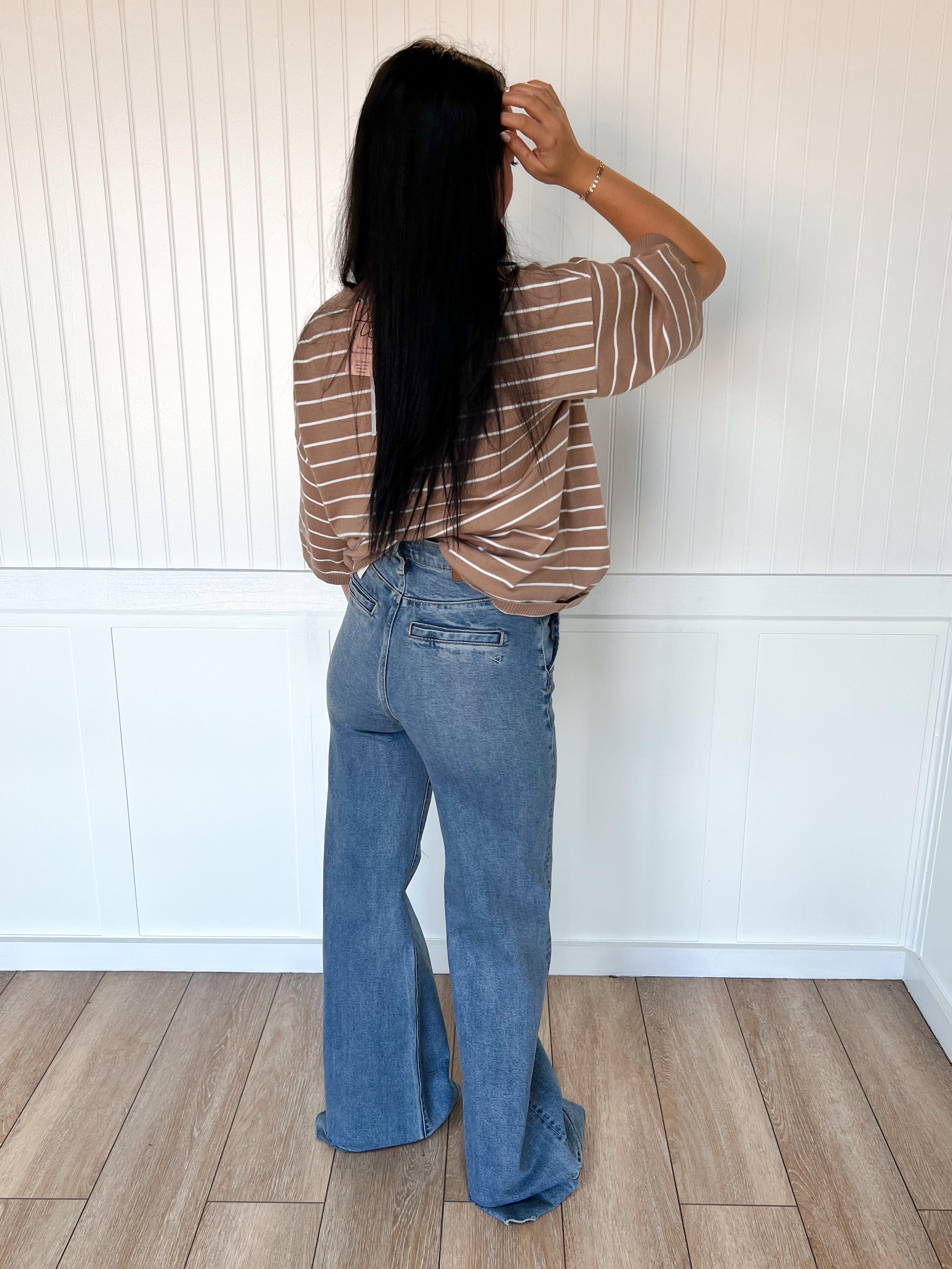 Reese Medium Dark Stretch High Rise Comfort Flare Jeans-Hidden Jeans-Bin b6,bottoms,FD 8/5/25-The Twisted Chandelier