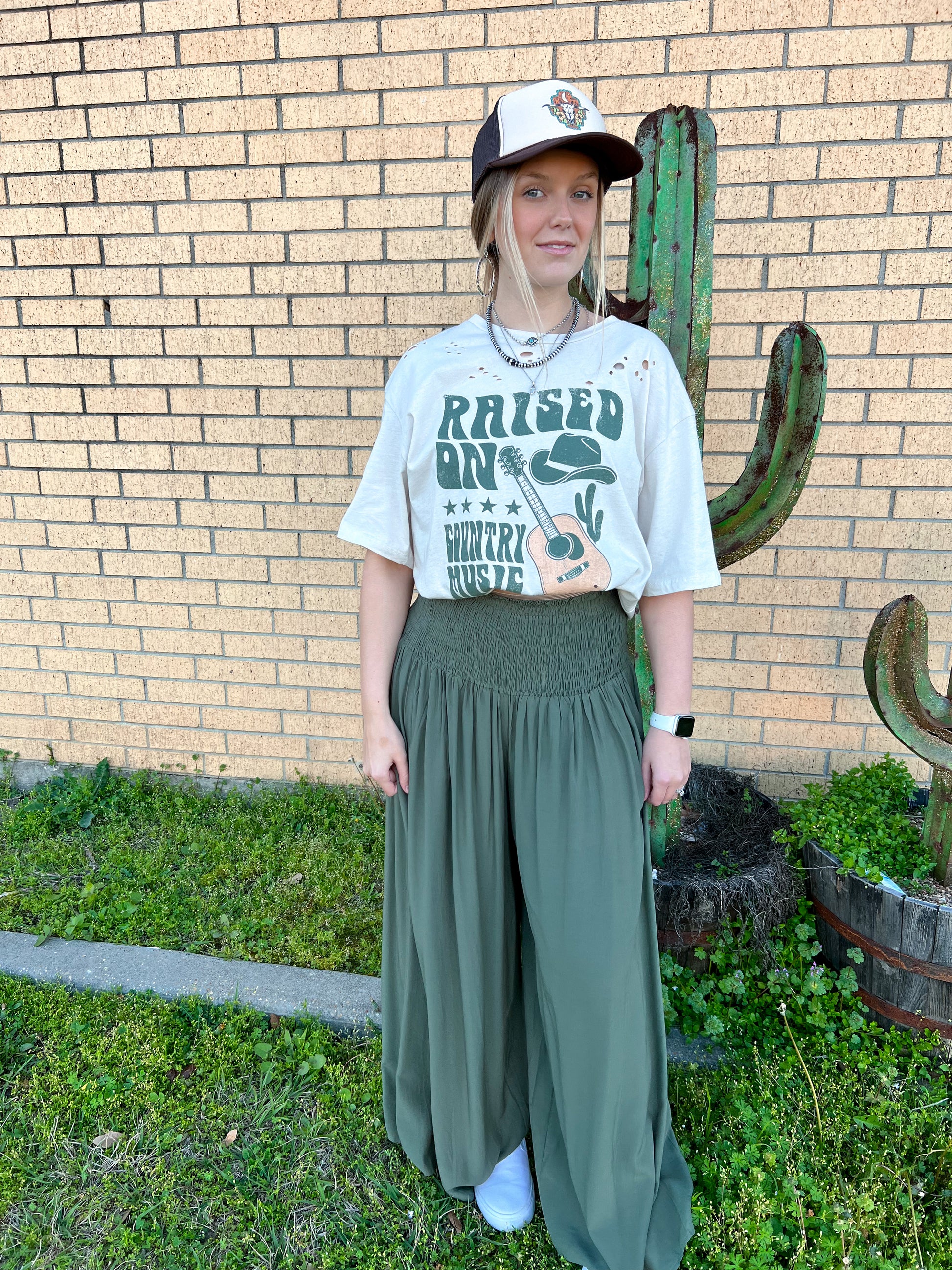 Honora Smocked Waist Palazzo Pants-Pants-Heyson-Max Retail-The Twisted Chandelier