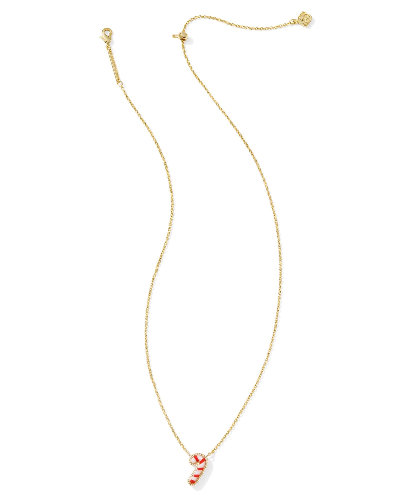 Kendra Scott Candy Cane Short Pendant Necklace Gold Ivory Mother of Pearl-Necklaces-Kendra Scott-N00876GLD-The Twisted Chandelier