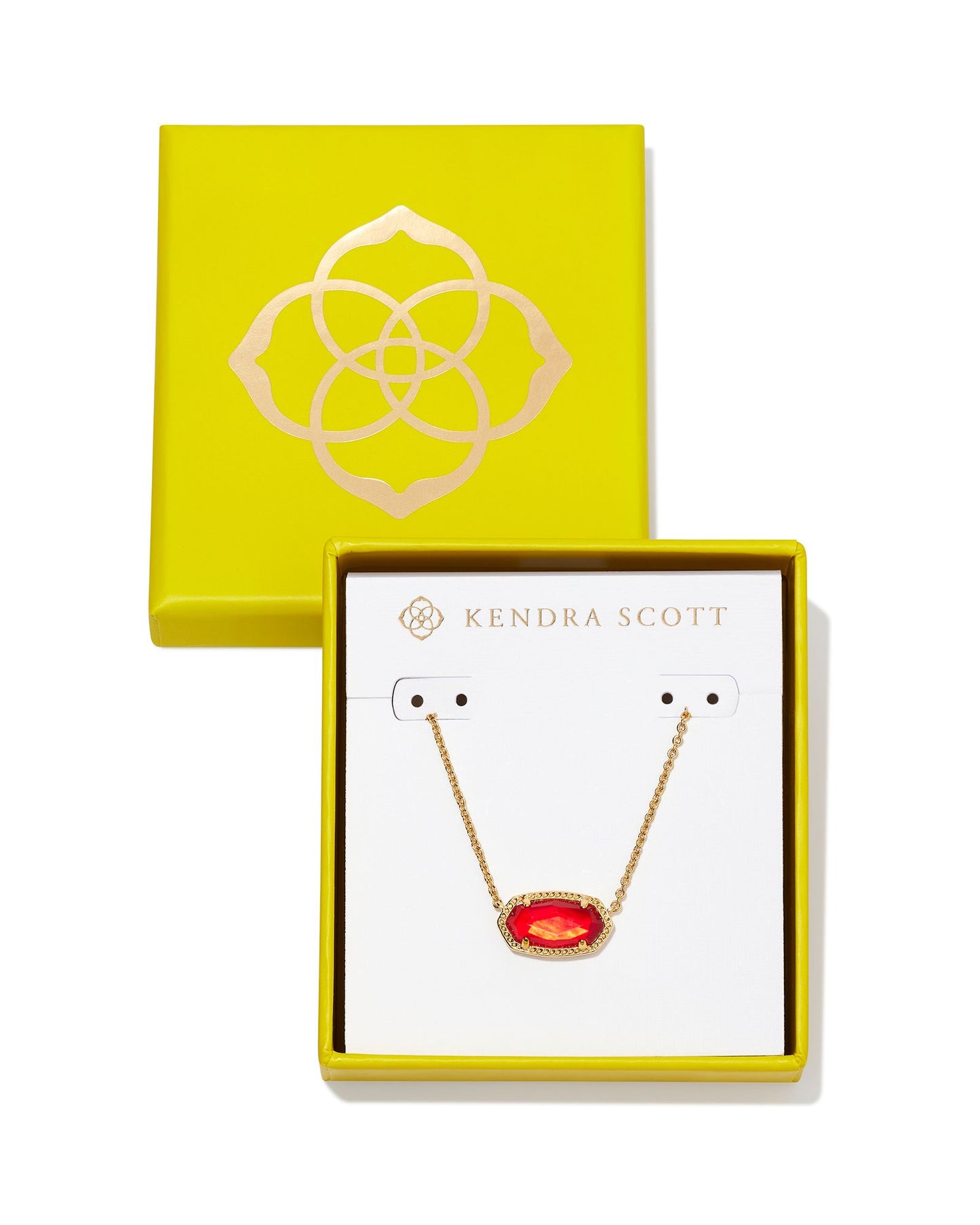 Kendra Scott Elisa Pendant Necklace Boxed Gold Red Illusion-Jewelry Set-Kendra Scott-G00014GLD-The Twisted Chandelier