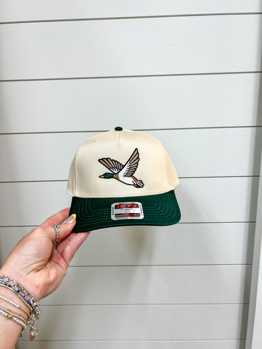 Flying Mallard Graphic Embroidered Trucker Hat-Fashion City-fd 08/08/25-The Twisted Chandelier