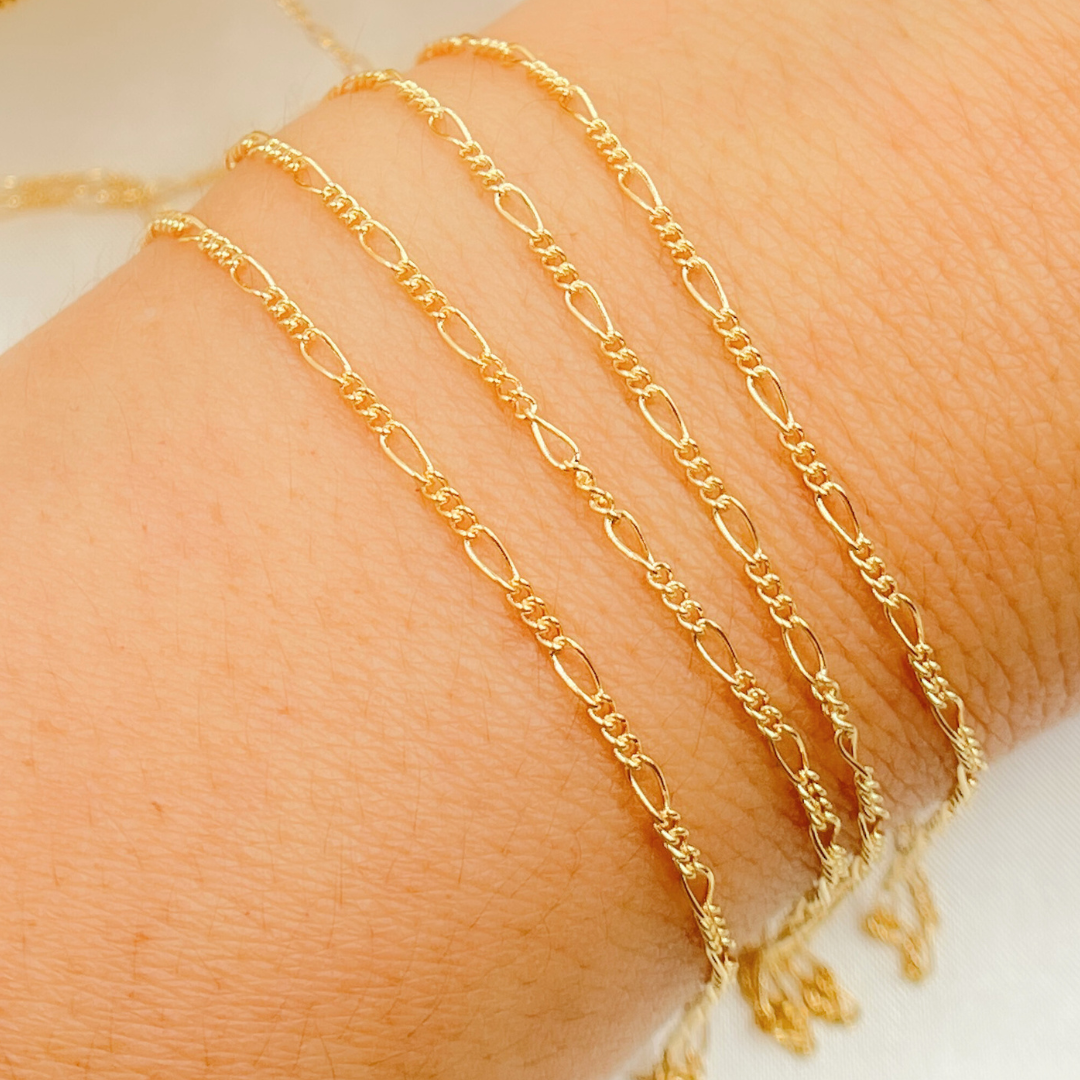 1631CGF. 14k Gold Filled Figaro Chain-Jewels & Chains-The Twisted Chandelier