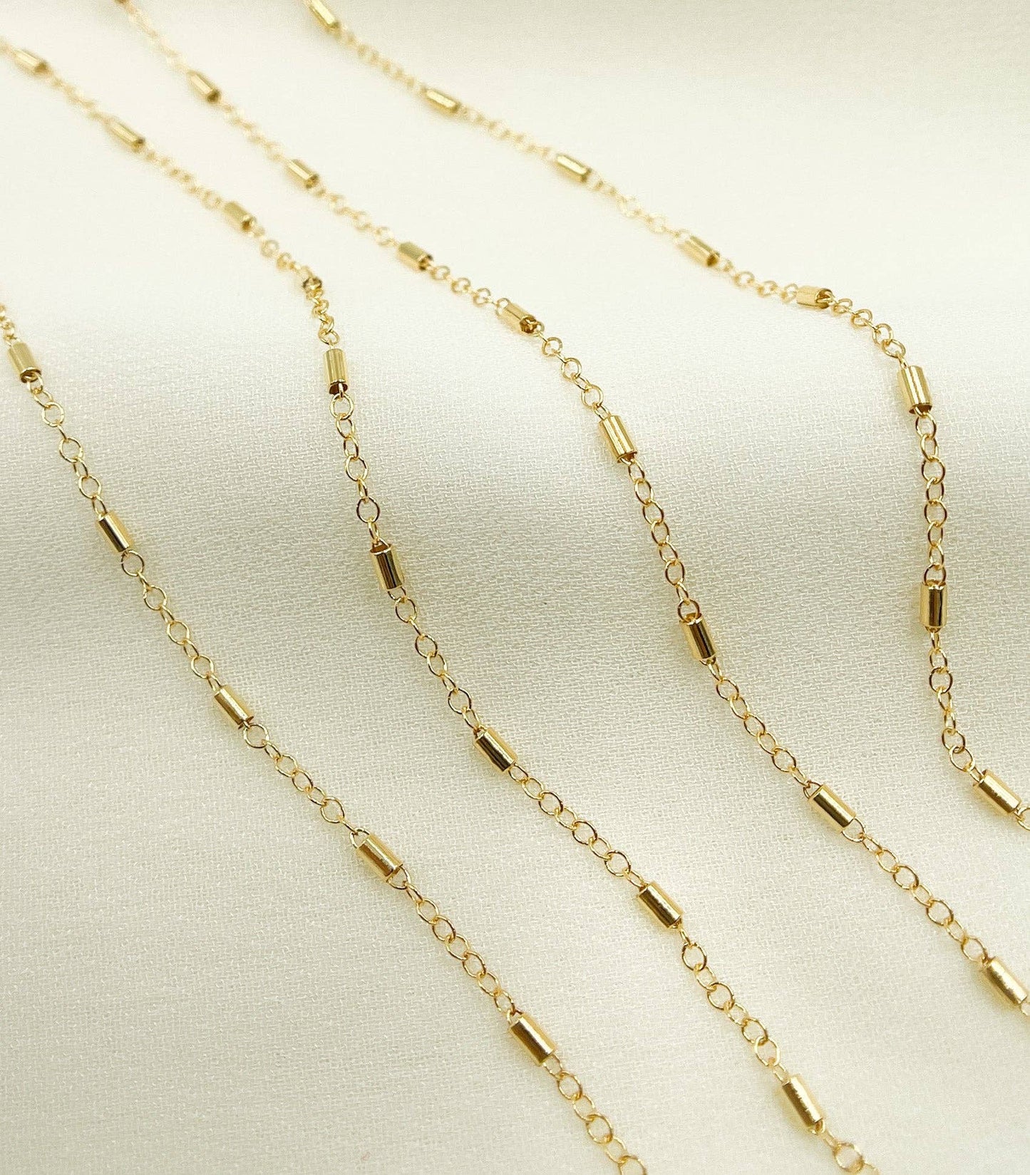 Bria - 14K Gold Filled Tube Size Satellite Chain. 1203GF-Permanent Jewelry-Jewels & Chains-The Twisted Chandelier