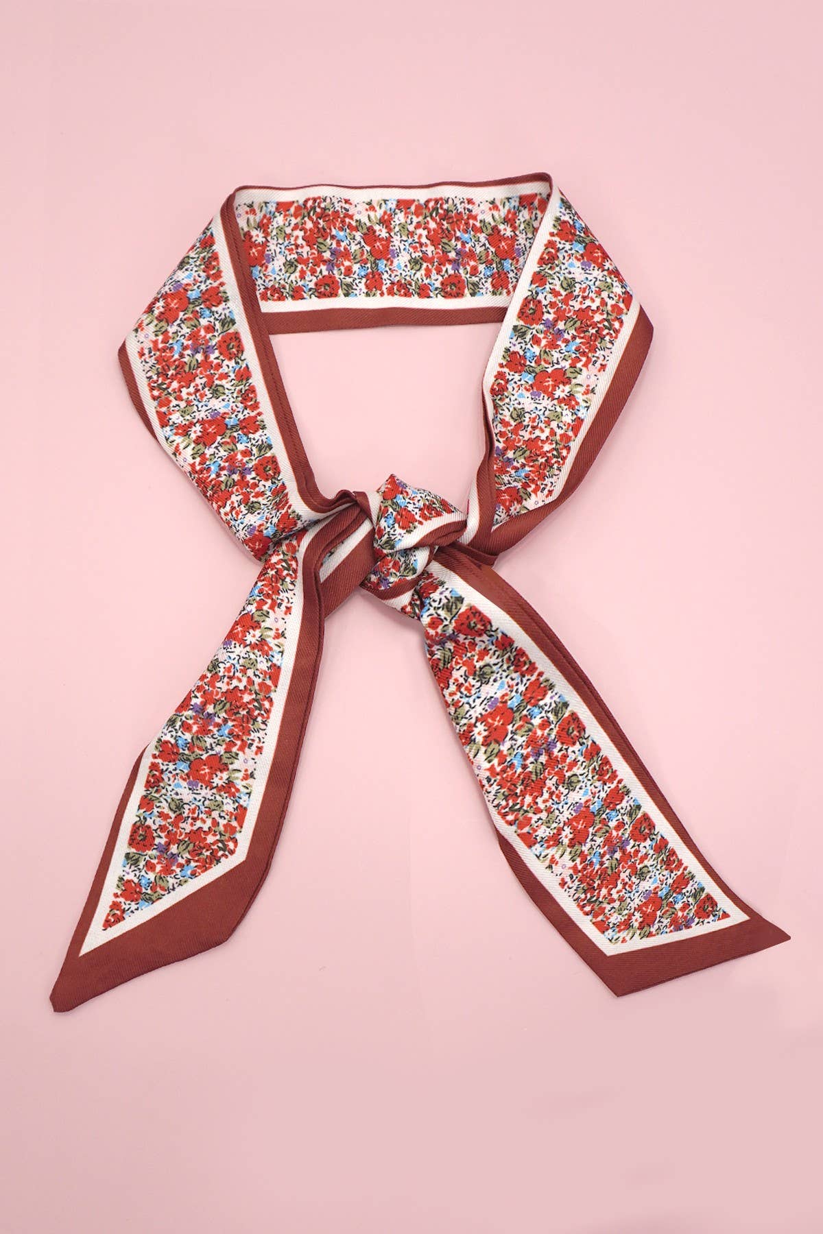 Soft Silky Skinny Twilly Scarf Necklace Wrap-JOSSLYN by wall to wall-The Twisted Chandelier