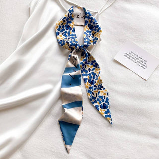 Soft Silky Skinny Twilly Scarf Necklace Wrap-JOSSLYN by wall to wall-B-The Twisted Chandelier
