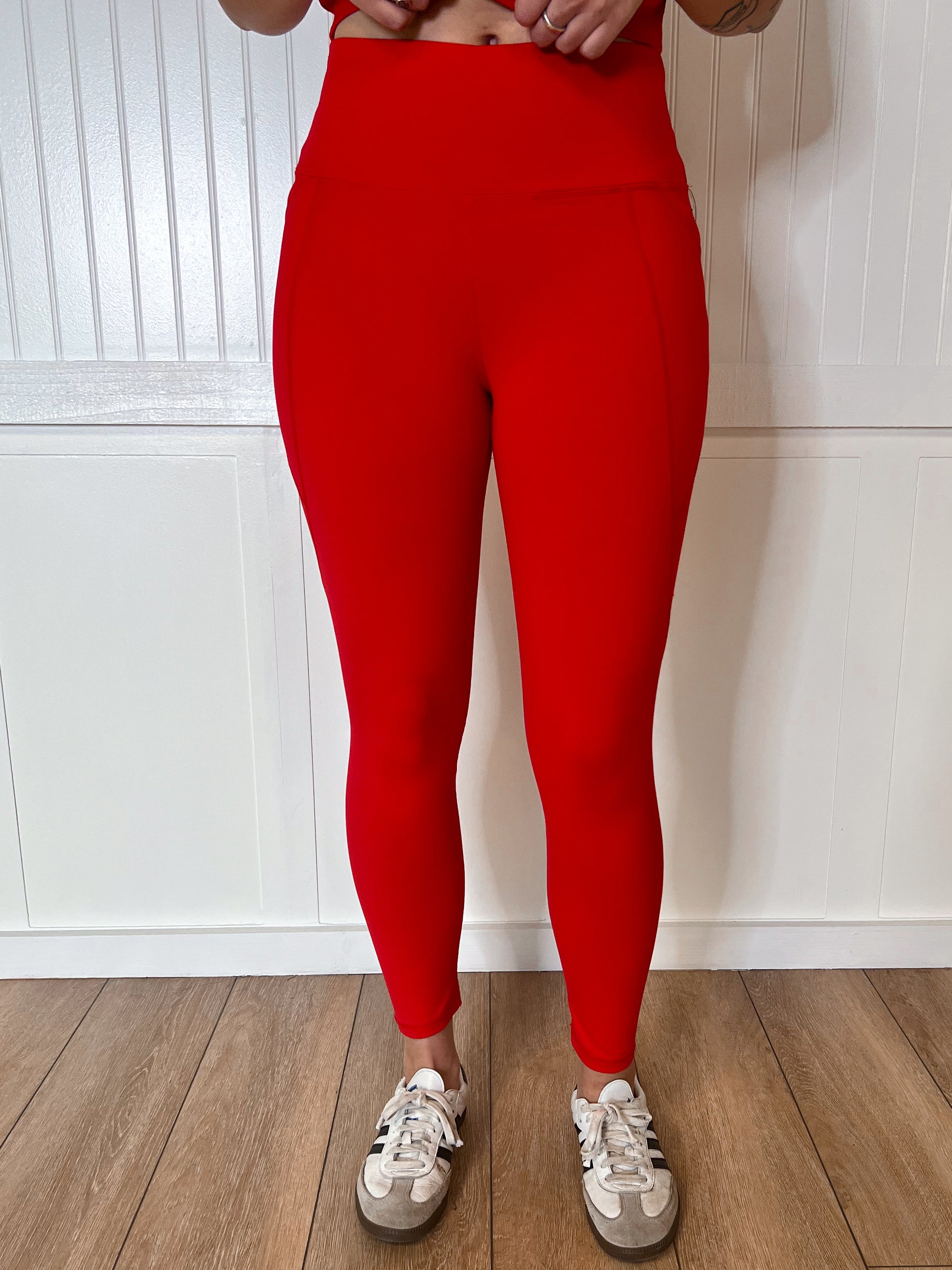Lilly Tapered Band Essential Solid Highwaist Leggings-Active Wear-Mono B-09/13/25,Bin B1,bottoms,FD 01/07/25,OGP 28.99-The Twisted Chandelier