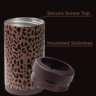 Brown Leopard HydroJug 16 oz Can Cooler-HydroJug-The Twisted Chandelier