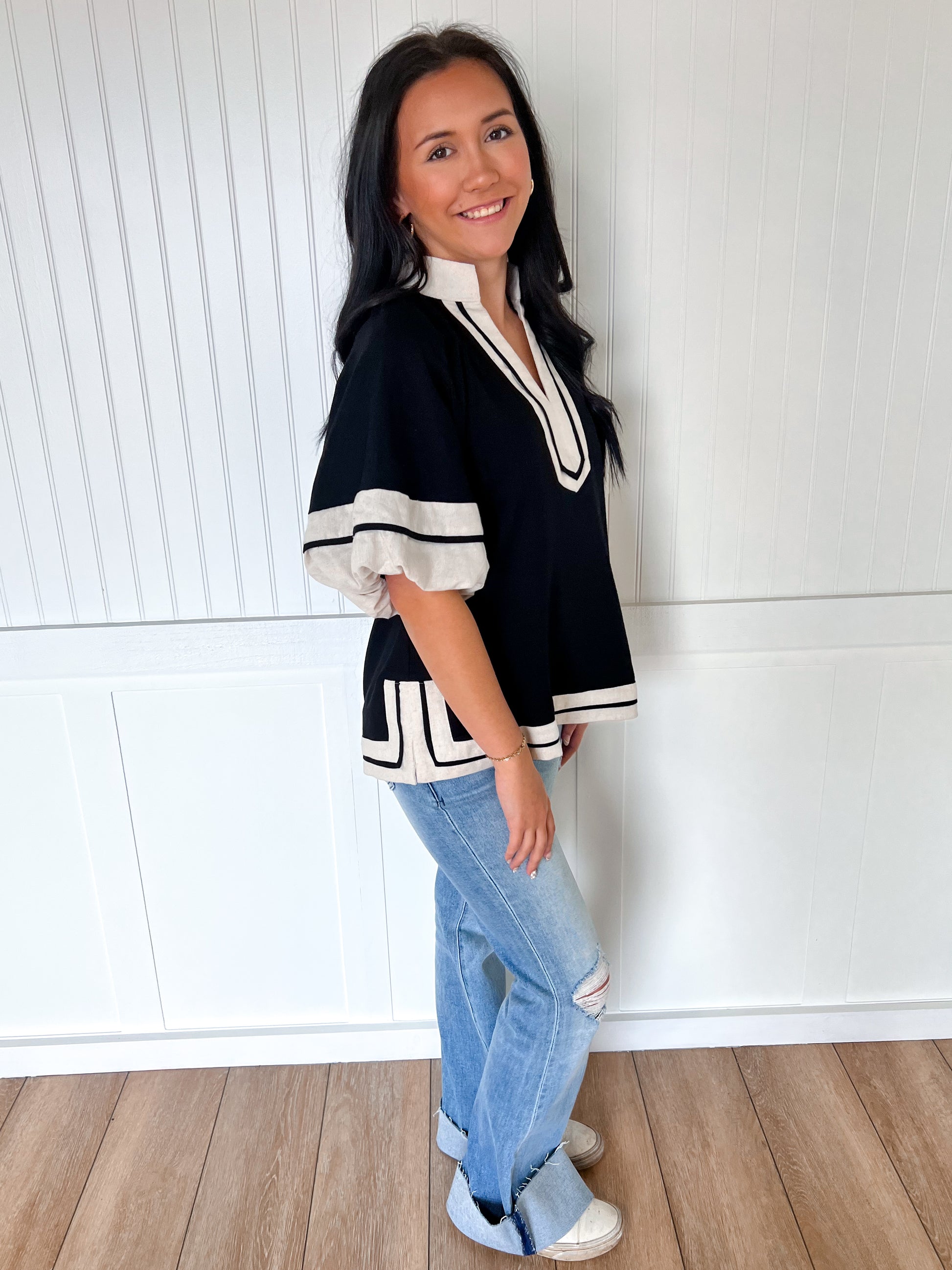 Blair Collared Pullover Top-The Twisted Chandelier-BIN A 3,FD 10/23/25,Tops Collection-The Twisted Chandelier