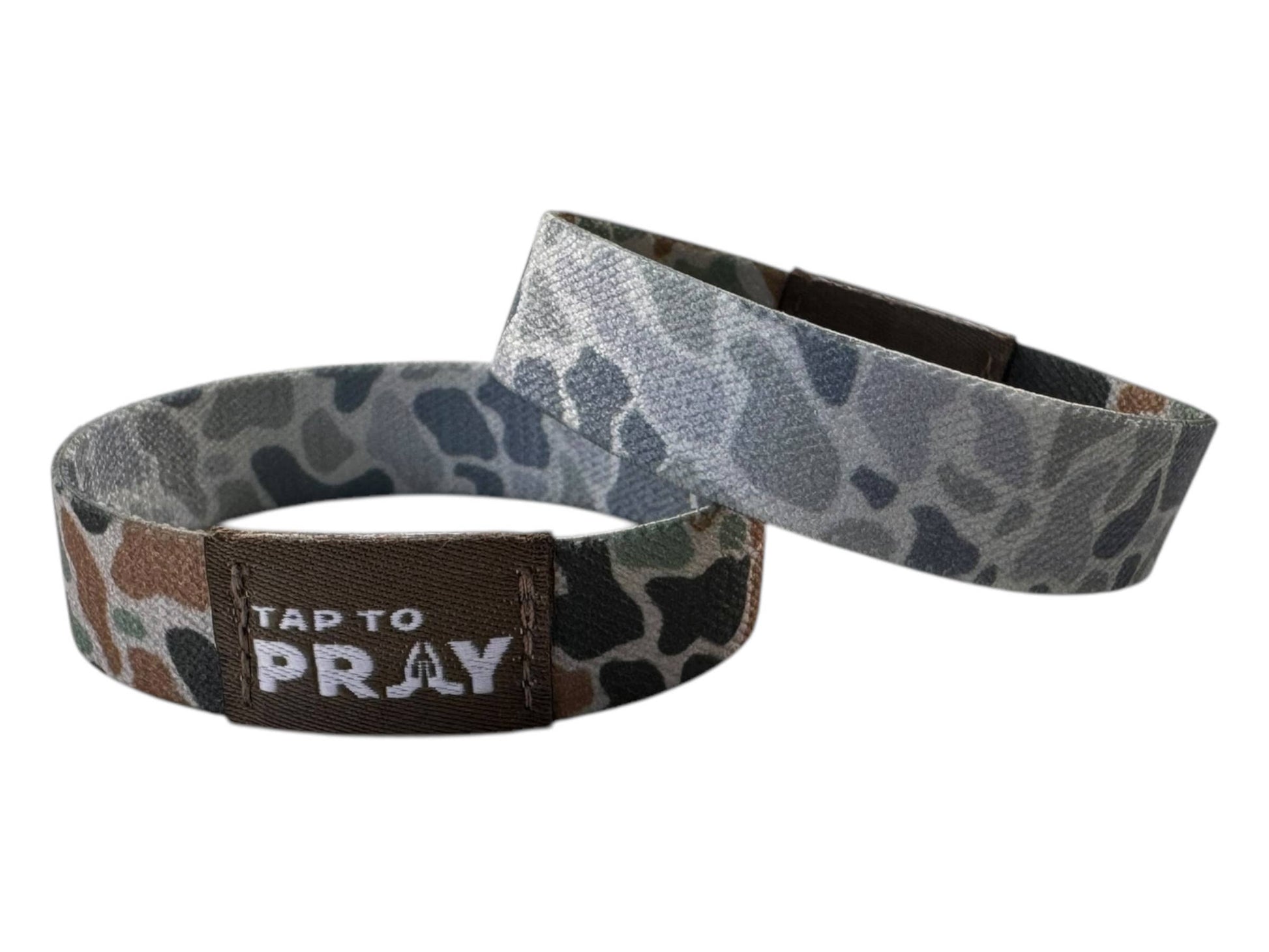 Tap To Pray™ Wristbands - River Rock Camo Classic & Sage-Versible-The Twisted Chandelier