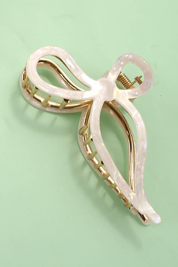 Jumbo Cellulose Casting Bow Hair Claw Clips-JOSSLYN by wall to wall-The Twisted Chandelier