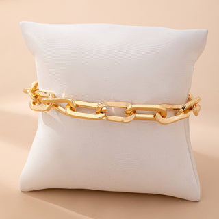 Bold Chunky Gold Link Bracelet-JOSSLYN by wall to wall-80B1676-The Twisted Chandelier