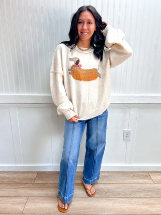 Dottie Hot Dog Graphic Sweater