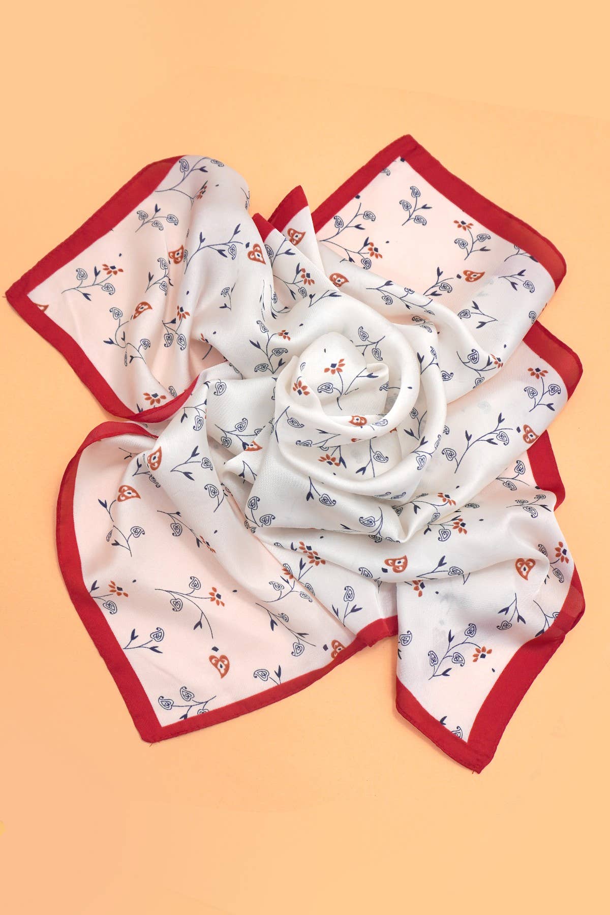 Flower Print Silky Feeling Bandana Scarf-JOSSLYN by wall to wall-The Twisted Chandelier