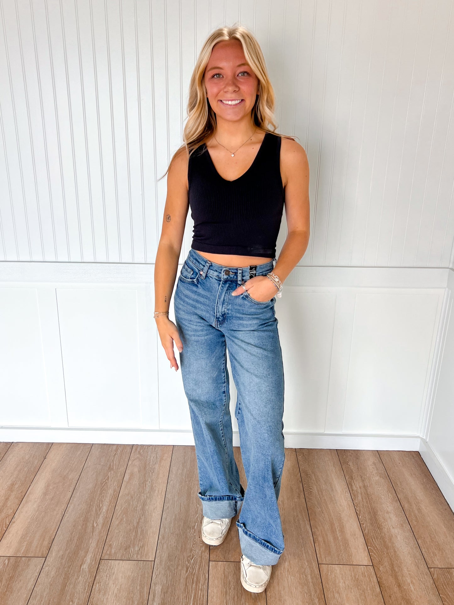 Jordan Seamless Sleeveless UV Neck Reversible Tank Top - Black-By Together-Bin B5,FD 08/26/25,Tops Collection-The Twisted Chandelier