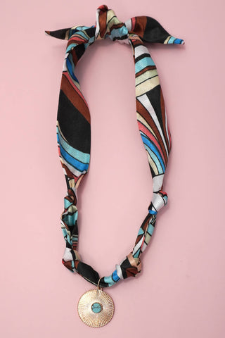 Handmade Scarf Charm Necklaces-Necklace-JOSSLYN by wall to wall-80N91790-The Twisted Chandelier