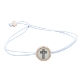 Tap To Pray® Survivor Series Bungee Bracelet-Tap To Pray-Vanilla + Cross-The Twisted Chandelier