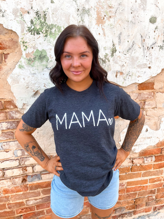 Mama Heart Graphic Tee-Apparel & Accessories-D&E Tees-BIN D2, FD 05/07/24-The Twisted Chandelier