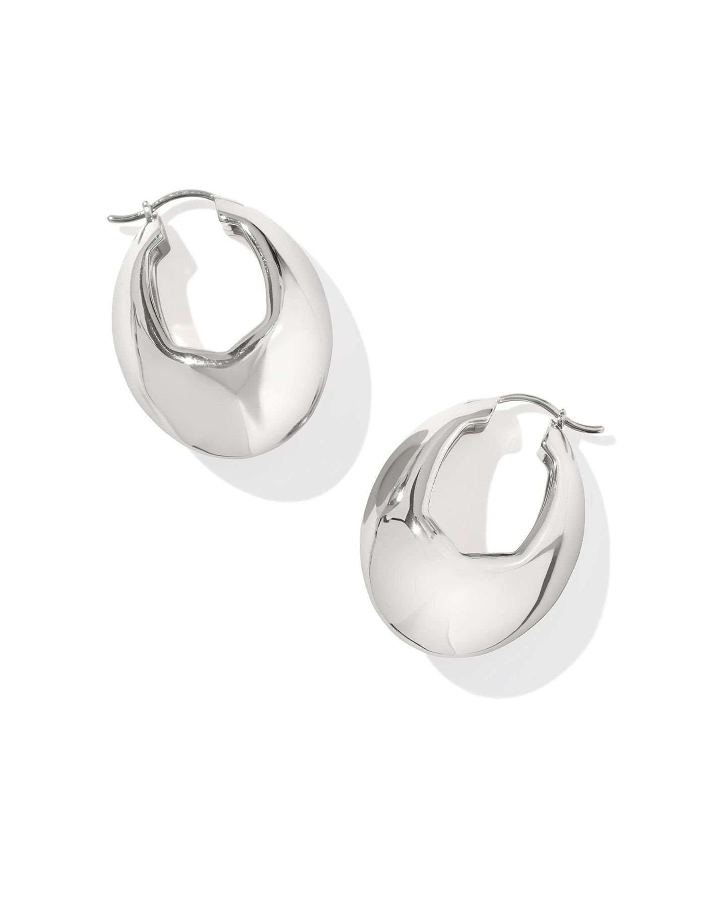 Kendra Scott Liana Hoop Earrings Silver-Earrings-Kendra Scott-E00659RHD-The Twisted Chandelier