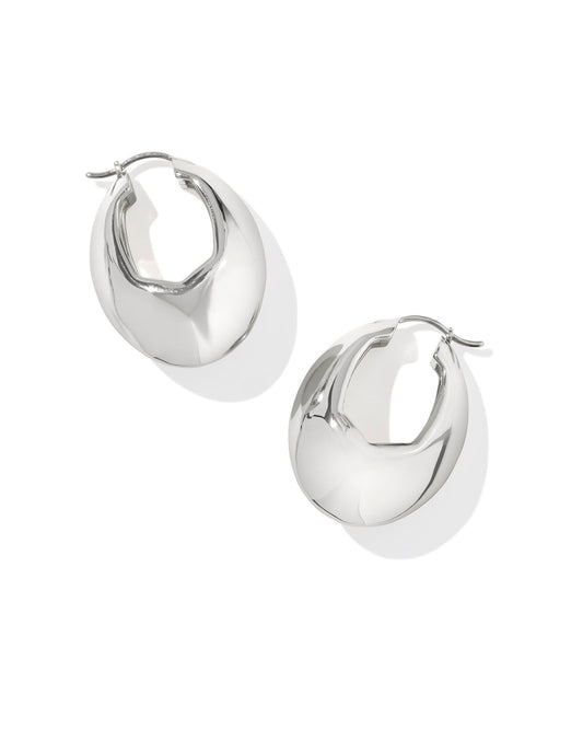 Kendra Scott Liana Hoop Earrings Silver-Earrings-Kendra Scott-E00659RHD-The Twisted Chandelier