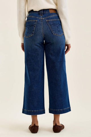 Claudia Ankle Wide Dark Deep Indigo Jeans-Pants-Judy Blue Jeans-bottoms-The Twisted Chandelier
