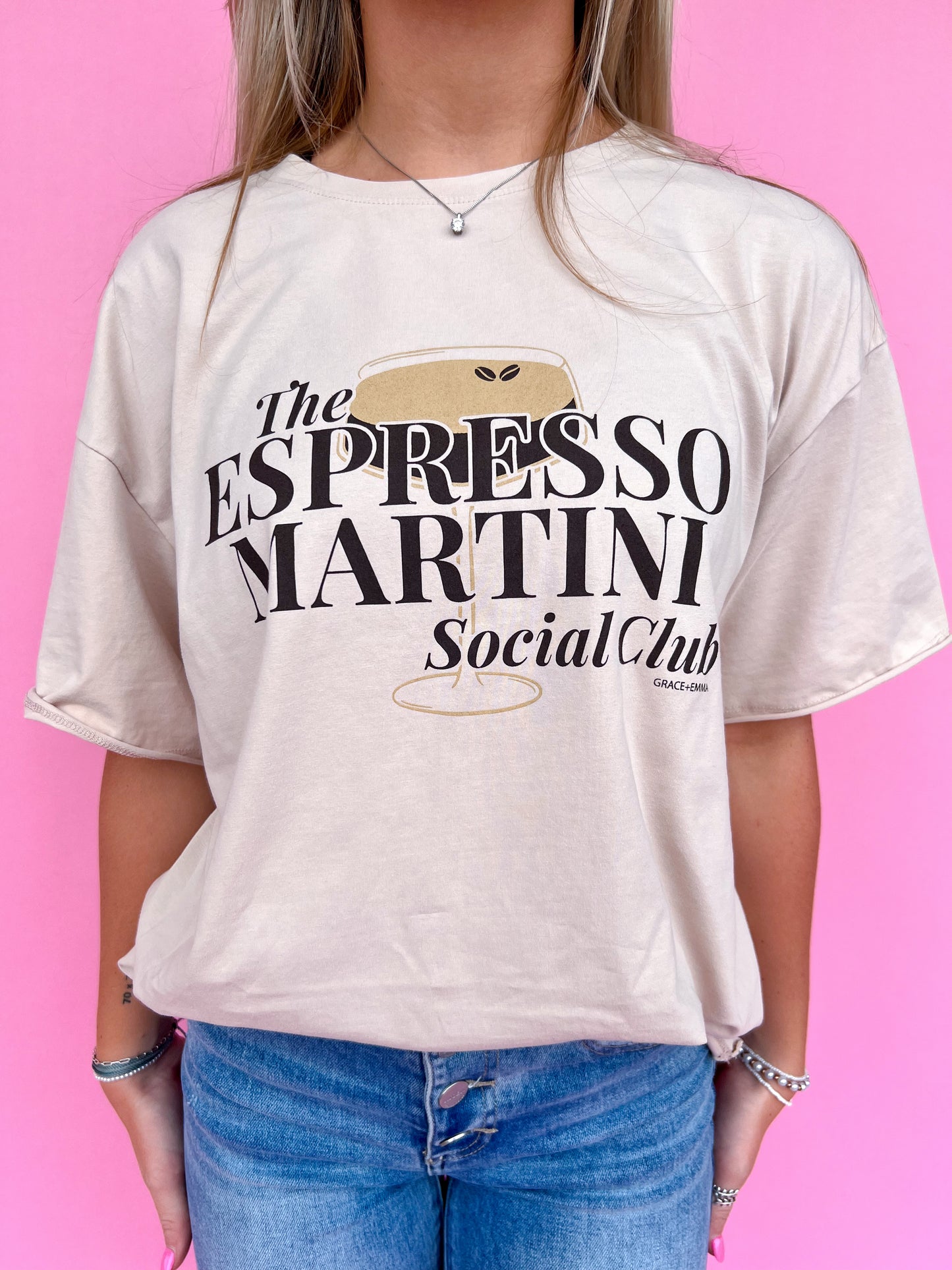 The Espresso Martini Social Club Tee-Top-Southern Grace Wholesale-7821B, BIN A4, Tops Collection-The Twisted Chandelier