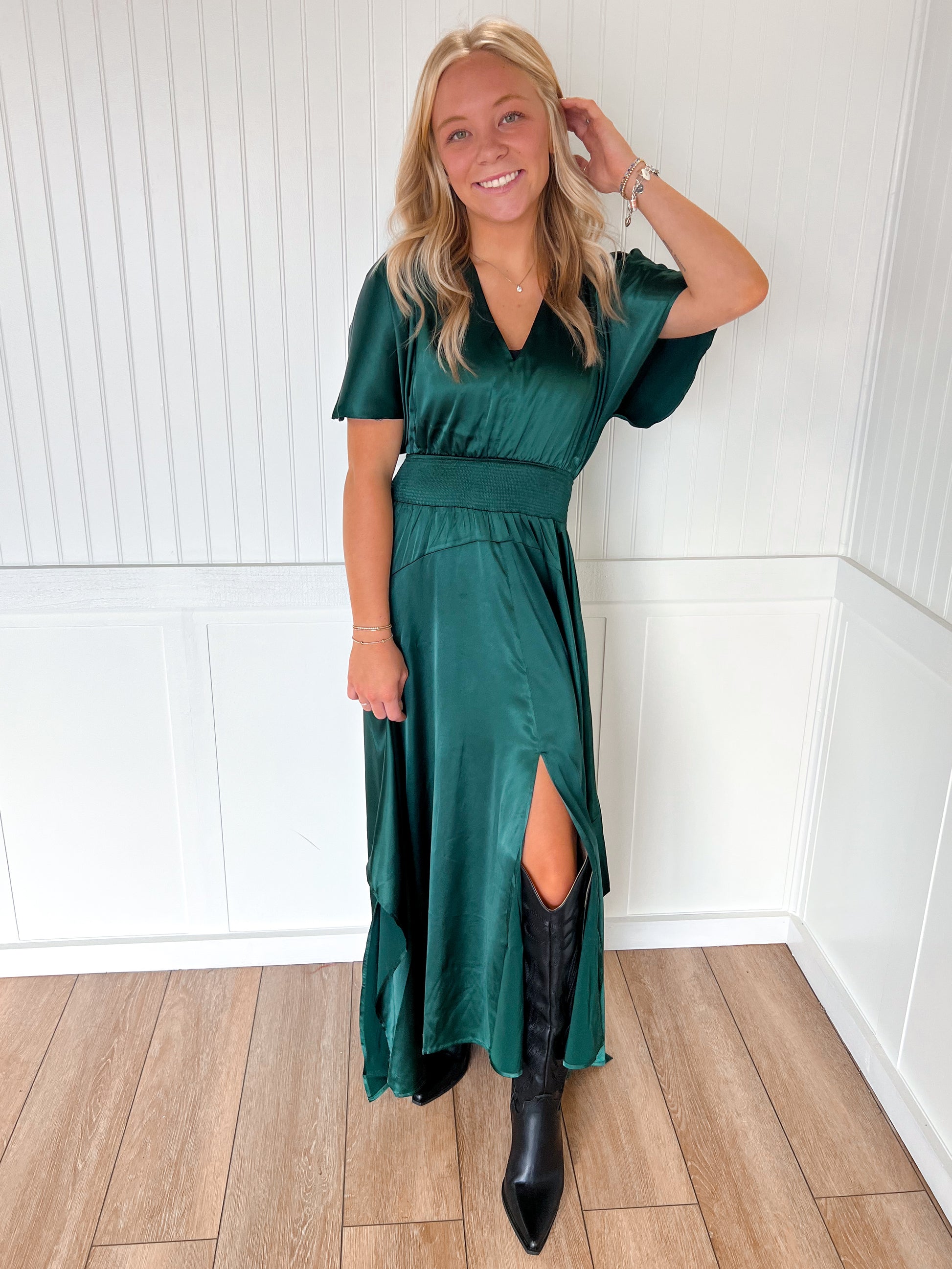 Whitney Chiffon Slit Detailed Maxi Dress-PINCH-DJR-The Twisted Chandelier