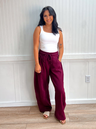 Ellison Fleece Barrel Leg Sweatpants-Pants-Zenana-bottoms,Fall Favorites,gameday,NewArrival-The Twisted Chandelier