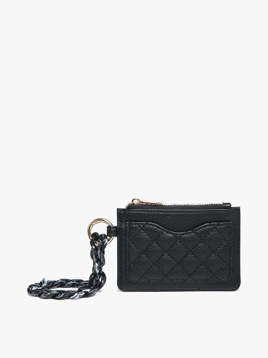 Rhodes Quilted Wallet w/ Chain Bangle-Jen & Co.-FD 10/23/24-Black-The Twisted Chandelier