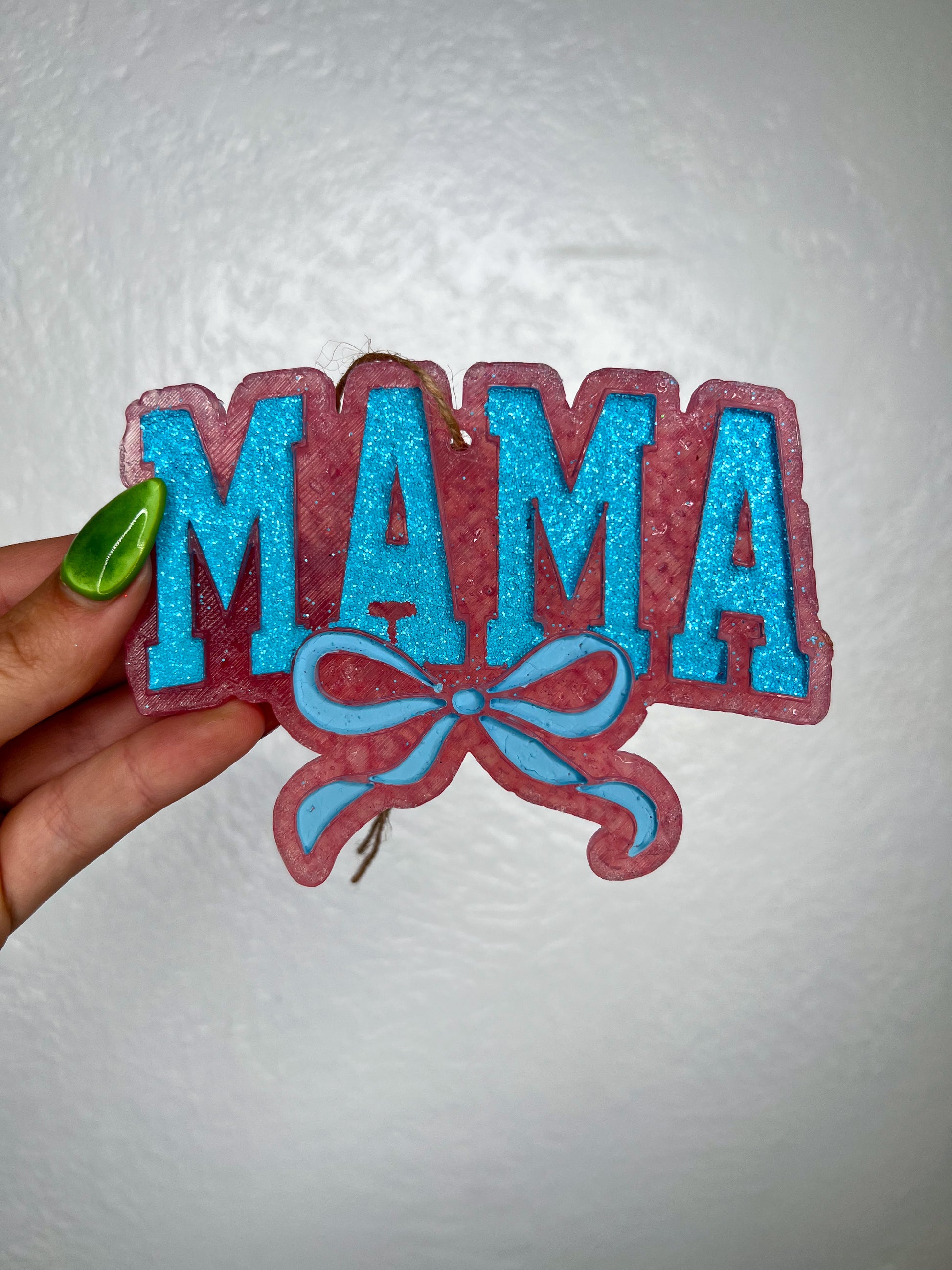 Mama with Bow Car Freshie-Southern Creek Wholesale-Endless love-Light blue-The Twisted Chandelier