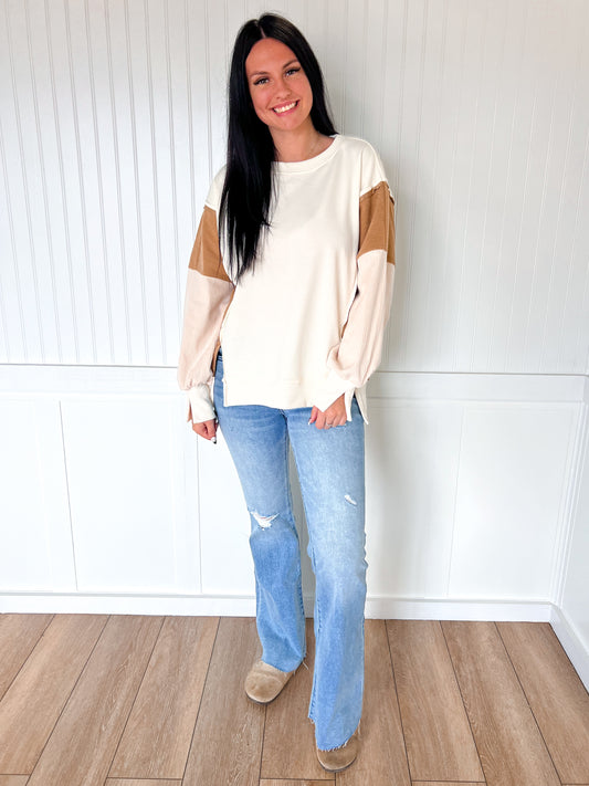 Tate Color Block Oversized Pullover-Oddi-Bin a4,FD 10/28/25,Tops Collection-The Twisted Chandelier