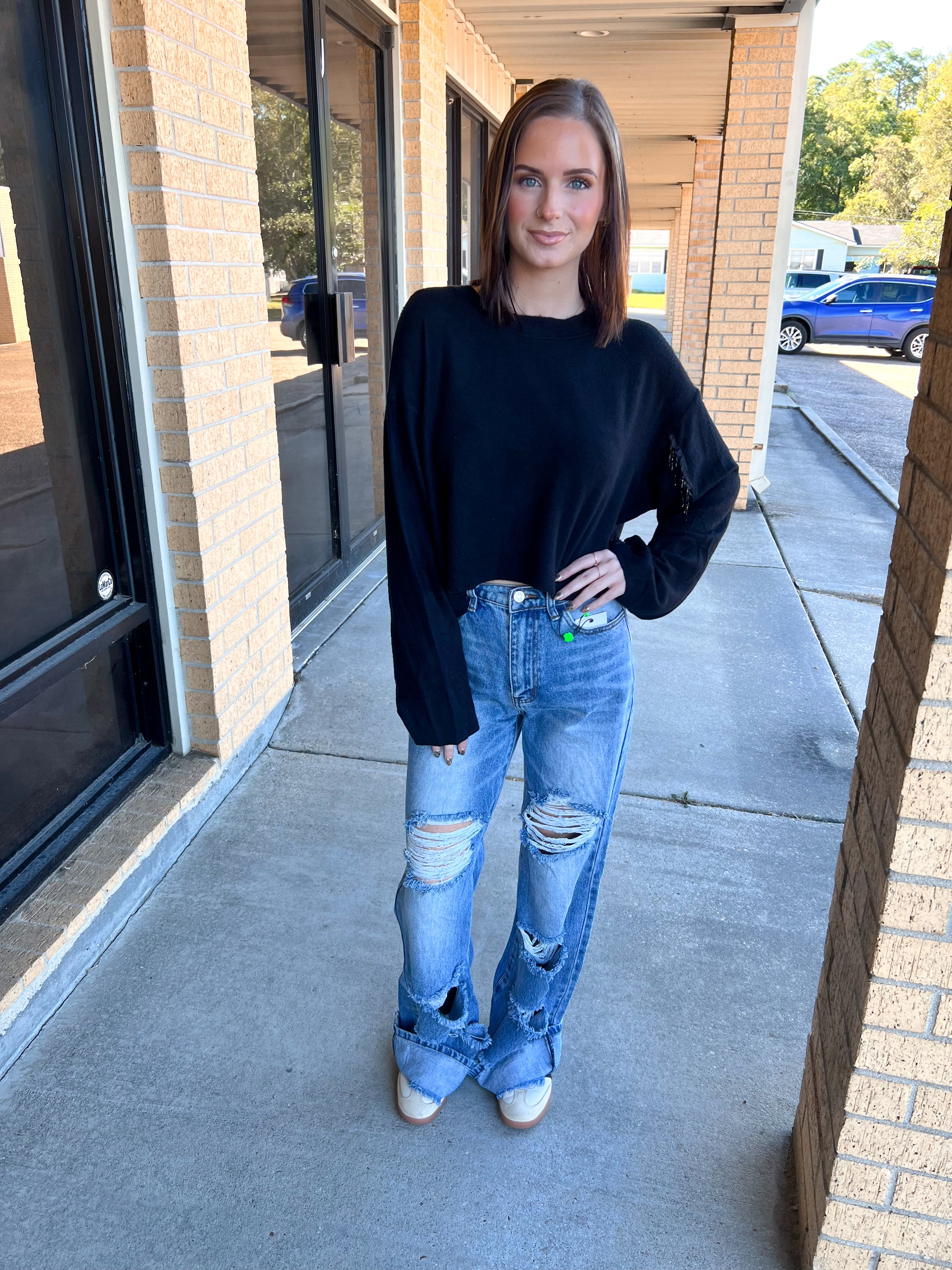 Shay High-Rise Distressed Wide Leg Jeans-Wide Leg Jeans-Vibrant M.i.U-Bin b6,bottoms,FD 02/18/25-The Twisted Chandelier