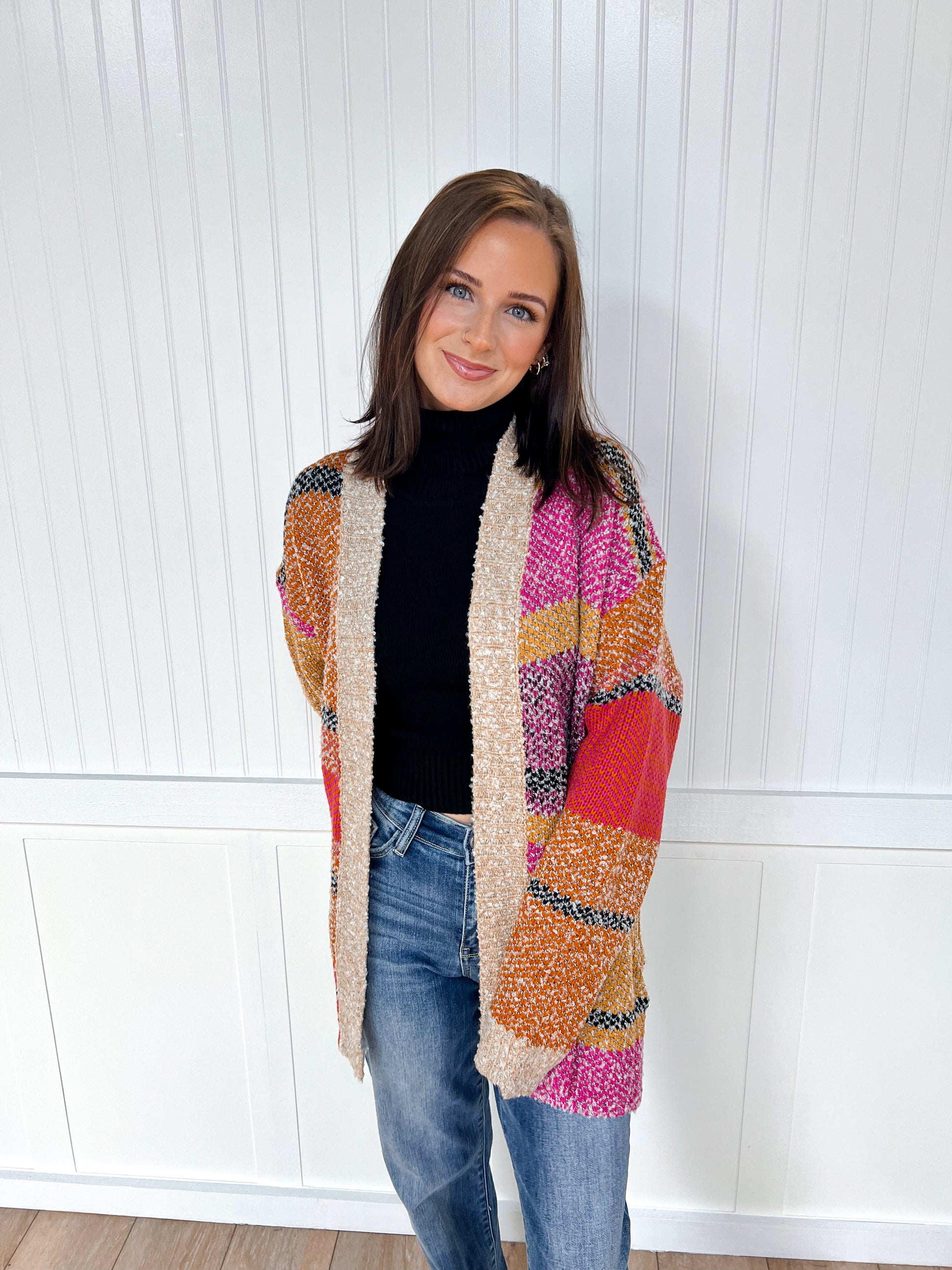 Miranda Oversized Color Block Cardigan-&MERCI-The Twisted Chandelier