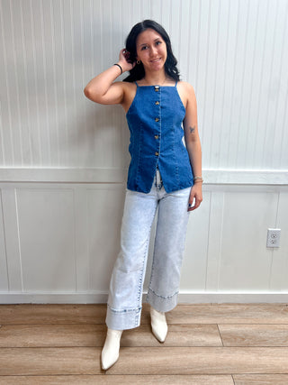 Lainey High Rise Cropped Wide Leg-Pants-Kan Can USA-bottoms,FD 04/02/26,KC20085L-The Twisted Chandelier