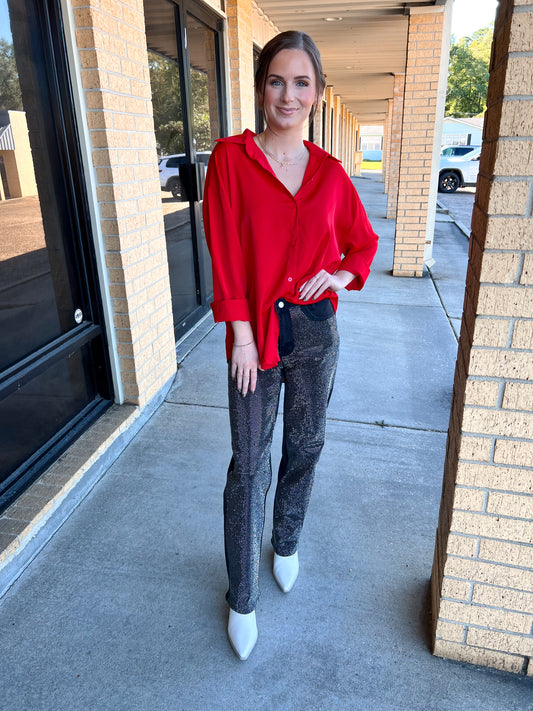 Ida High Rise Rhinestone Studded Black Denim Jeans-Denim-blue b.-bottoms,Max Retail,OGP 69.99,western & concert-The Twisted Chandelier