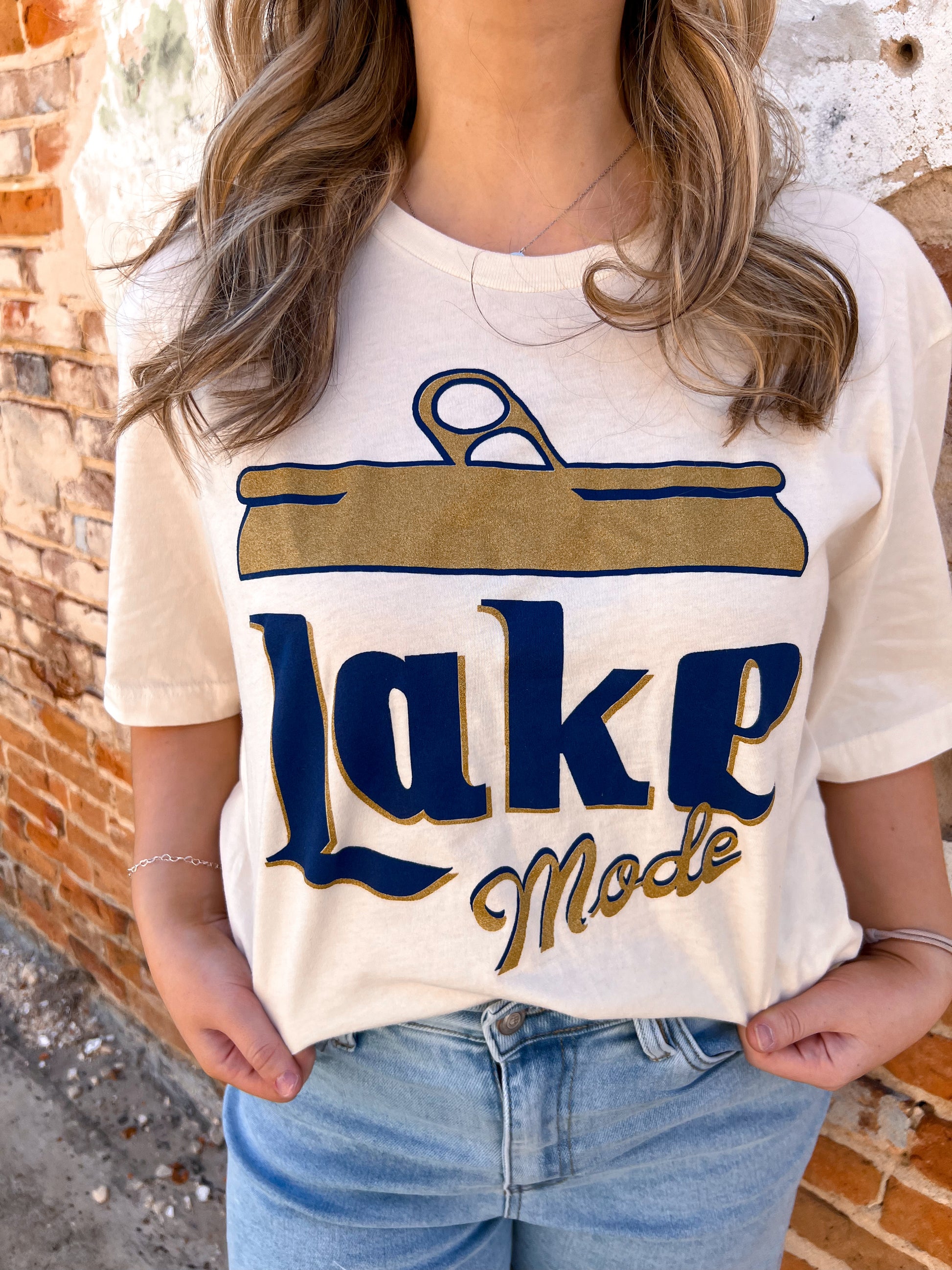 Lake Mode Graphic Tee - Cream-Apparel & Accessories-Kissed Apparel-4/12/22, 5343P2-3001-SCR, APRIL2022, bin t6-The Twisted Chandelier