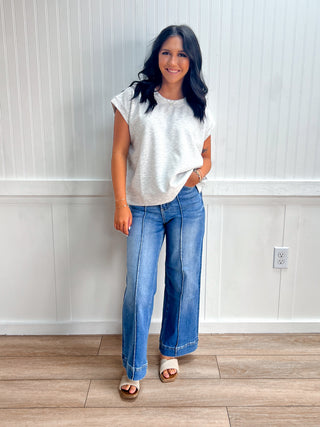Frankie Scuba Short Sleeve Pullover-Top-ZENANA-FD 07/28/26,Tops Collection-The Twisted Chandelier