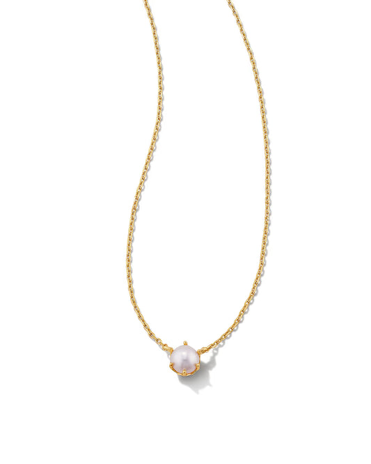 Kendra Scott Ashton Pearl Pendant Necklace Gold White Pearl