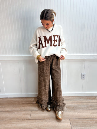 Amen Graphic Oversized Sweater