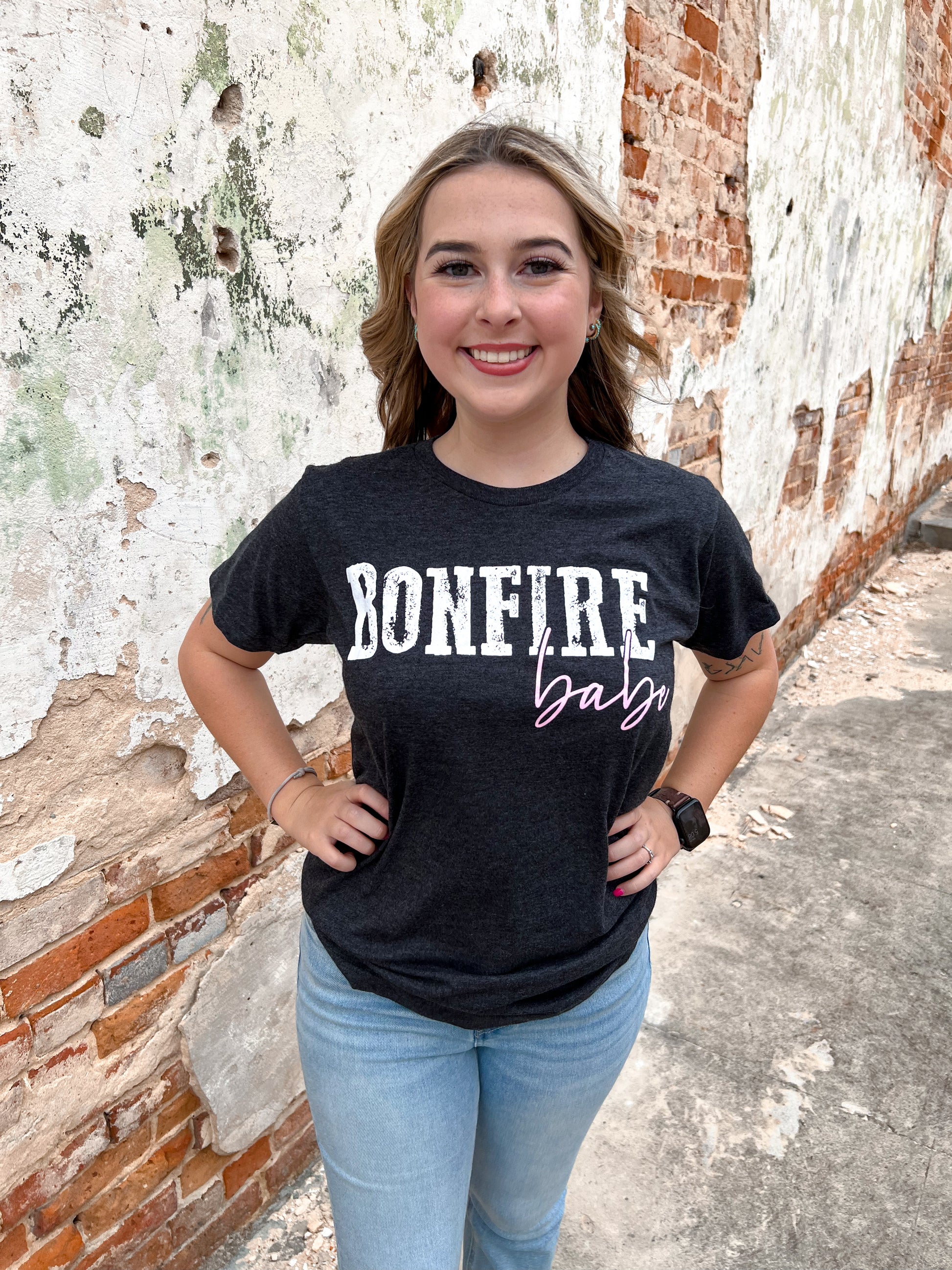 Bonfire Babe Graphic Tee-Graphic T-Shirt-The Twisted Chandelier-BIN B4-The Twisted Chandelier