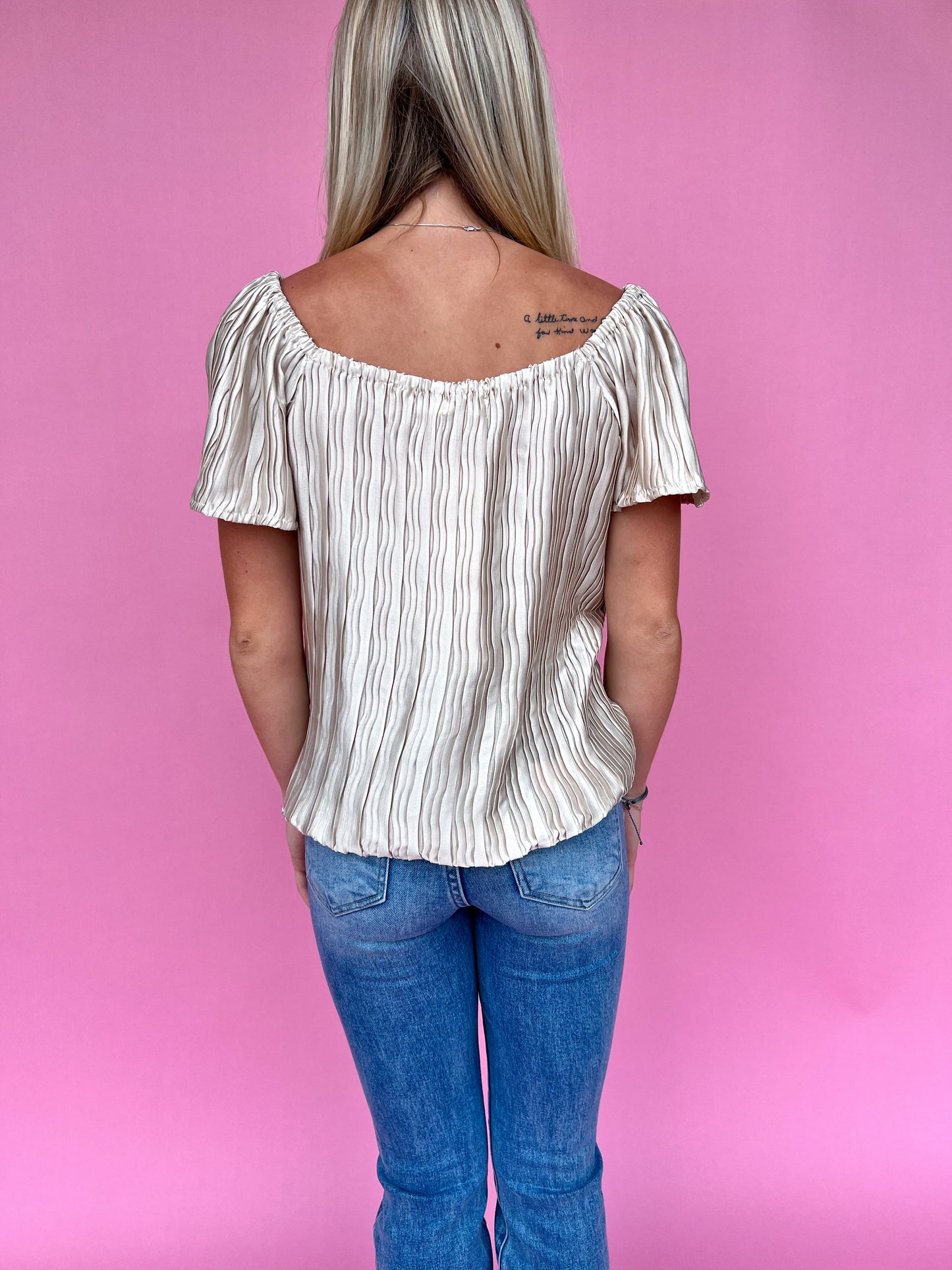 Aubrie Ivory Silk Top-Shirt-Southern Grace Wholesale-9307E, Bin b2, FD 03/05/24, Tops Collection-The Twisted Chandelier