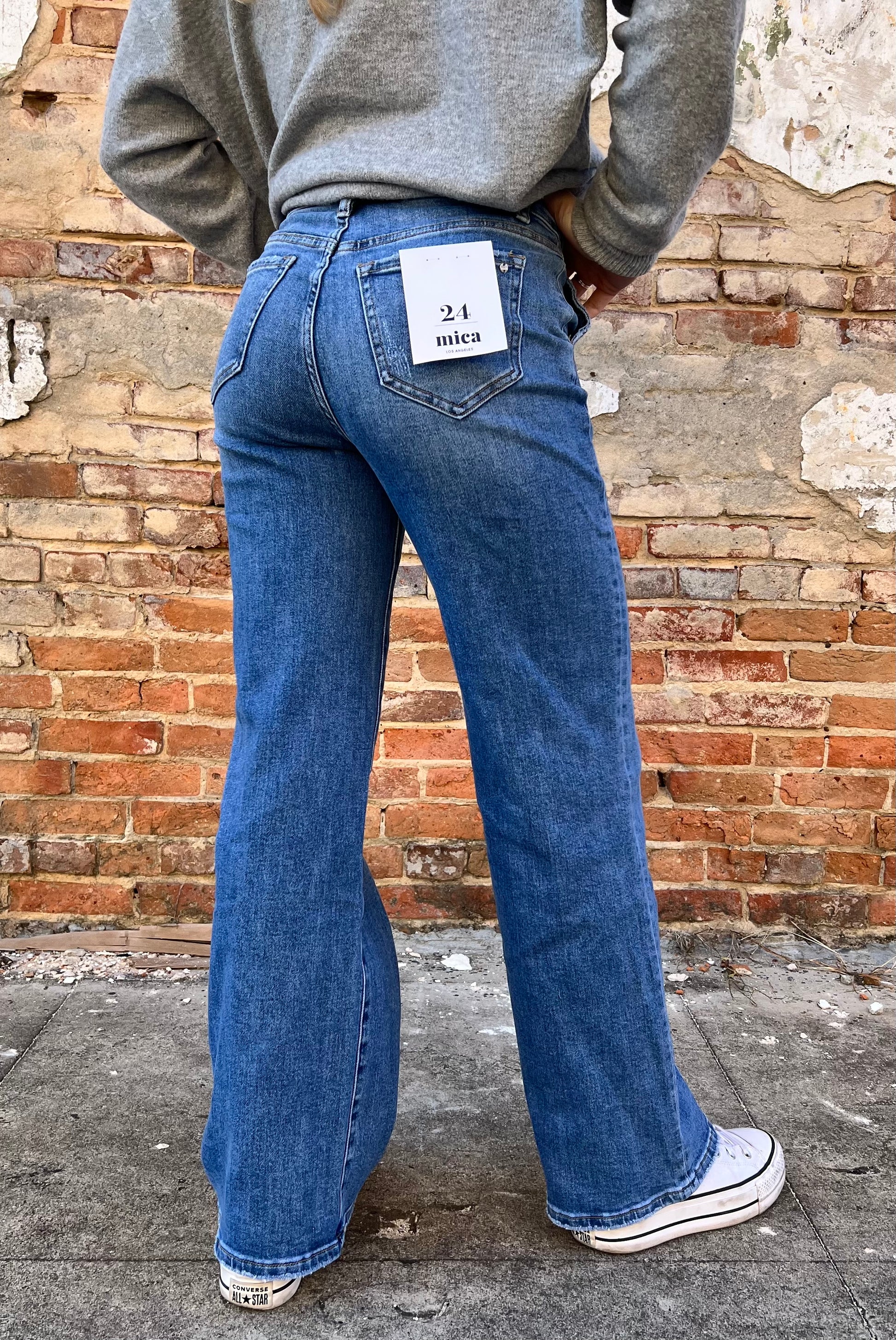 Marleigh Front Seam High Rise Wide Leg Jeans-Wide Leg Jeans-Mica Denim-BIN D6, bottoms, FD 12/03/24-The Twisted Chandelier